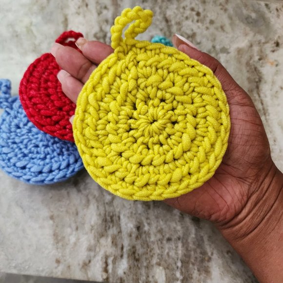 Kitchen Pot Scrubber, Scrubber, Crochet Scouring Pad,Heavy Duty Scubber - Picture 4 of 7